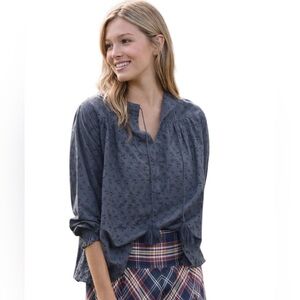 Natural Life Cotton Eyelet Boho Poetcore Top